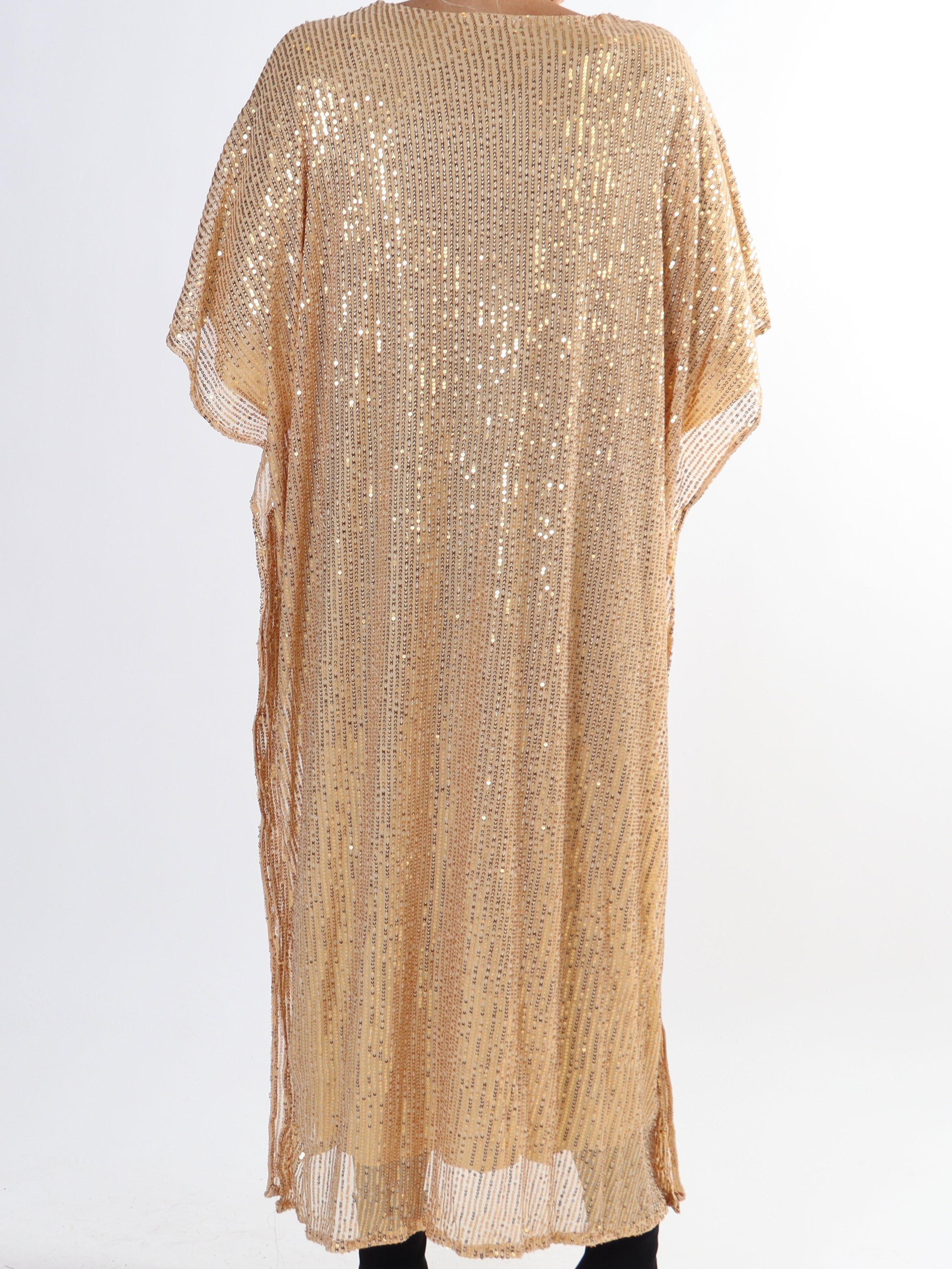 Azmina Long - Lang plus size tunika med pailletter